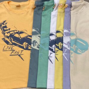 Remera Manga Corta LIVE FAST Niño