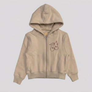 Campera con Capucha Frizado CEREZA Niña