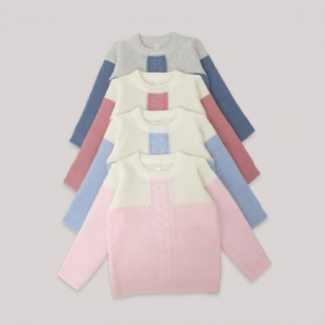 Pulover Lana Trenza Combinado Bebe