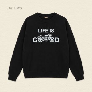 Buzo con Cuello Redondo Frizado LIFE IS GOOD Niño