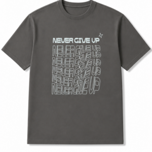 Remera Manga Corta Oversize NEVER GIVE UP Niño